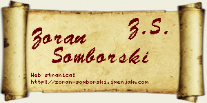 Zoran Somborski vizit kartica
